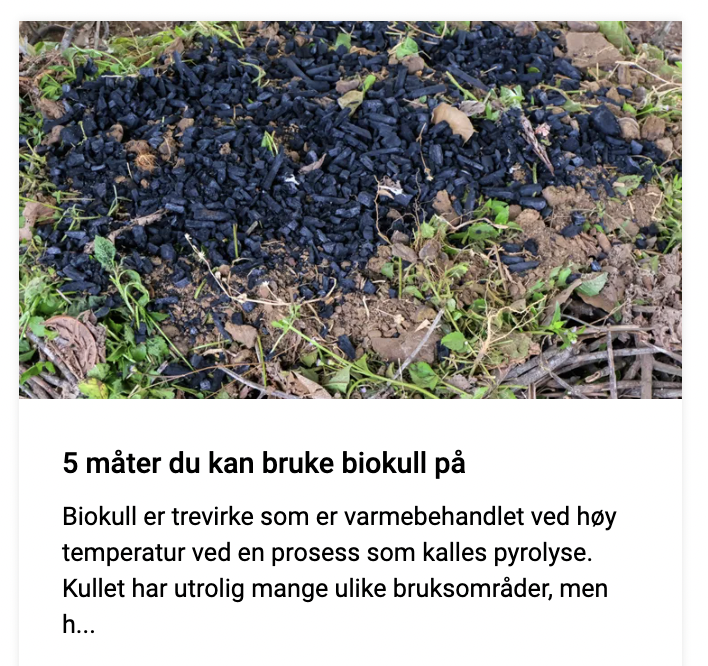 【ノルウェー】バイオ炭の 5 つの使用方法 | Bokashi Norge