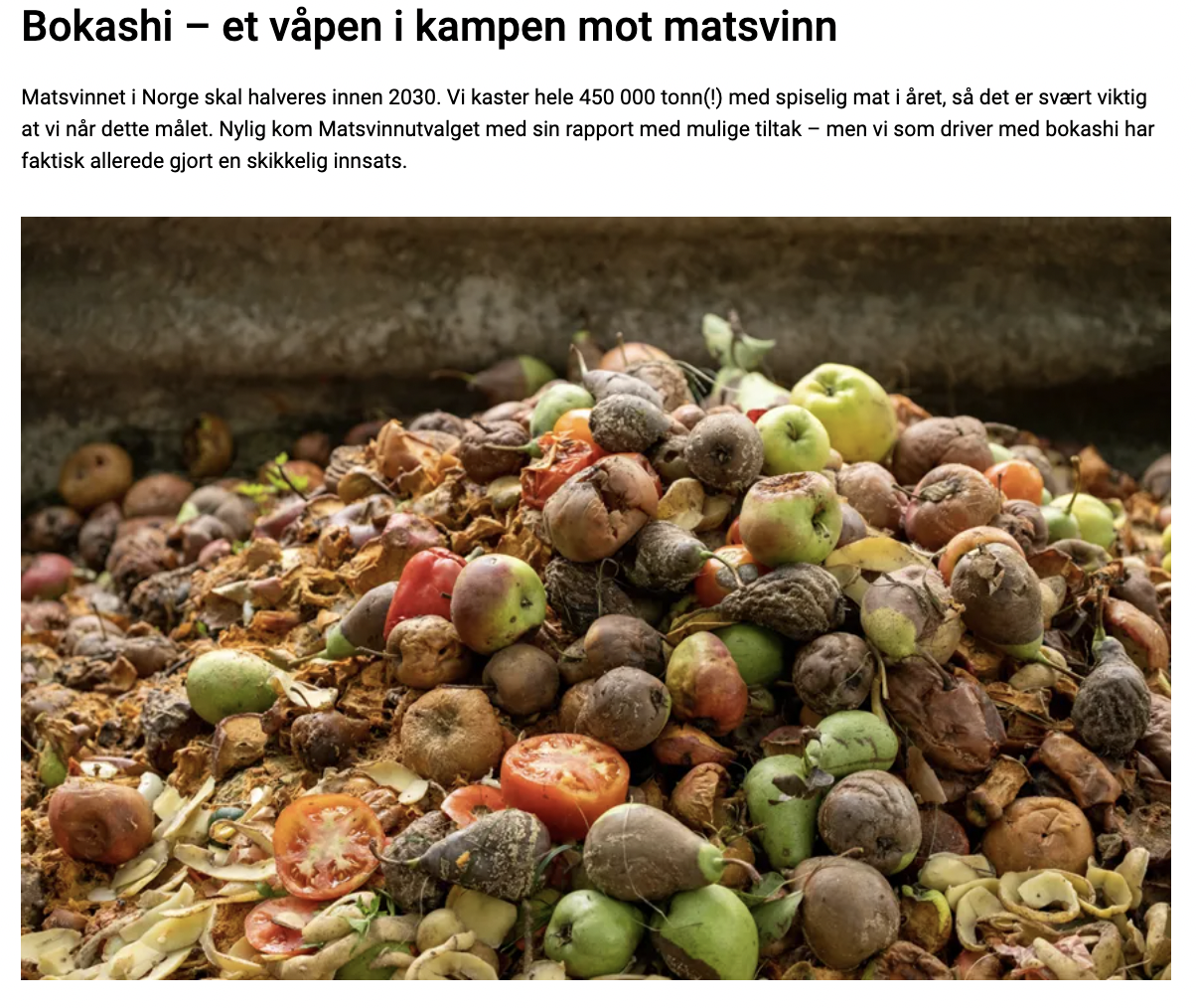 【ノルウェー】ボカシ – 食品廃棄物との戦いの武器 | Bokashi norge