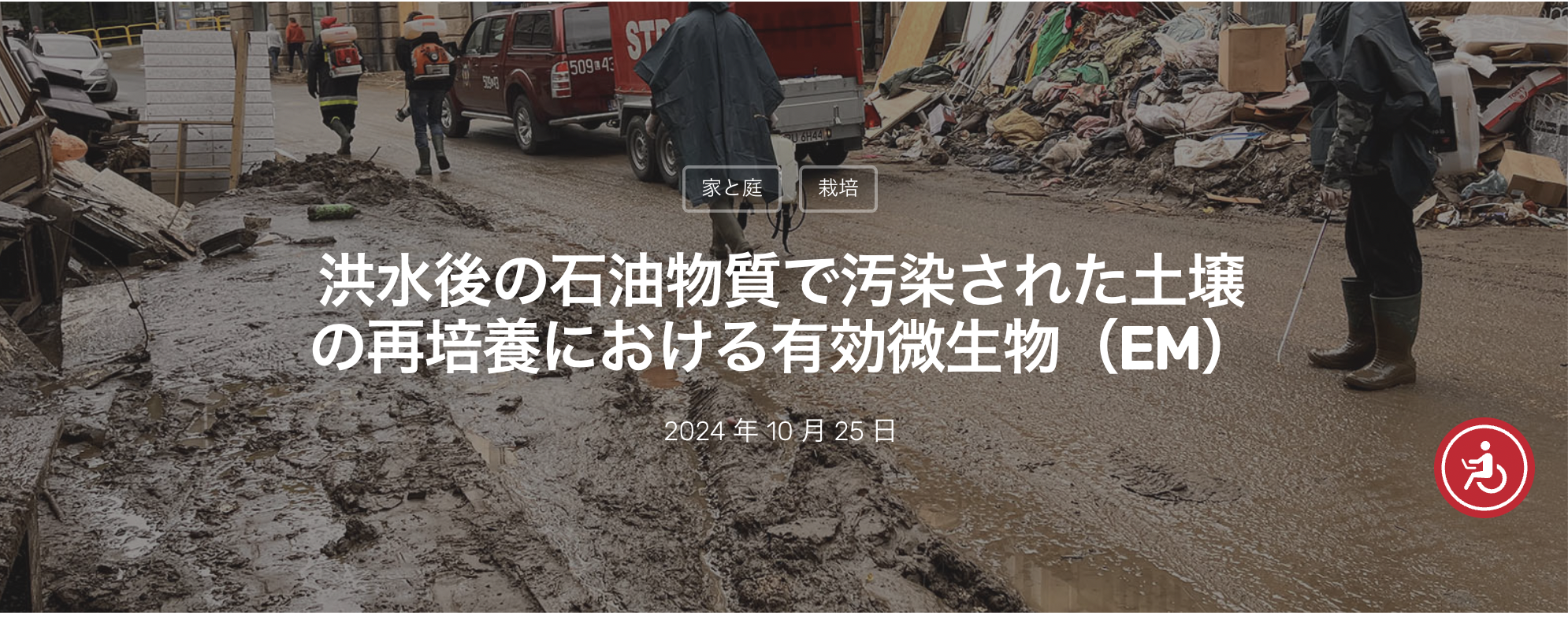 【ポーランド】洪水後の石油物質で汚染された土壌の再培養における有用微生物群（EM）　｜　Greendland Technologia EM